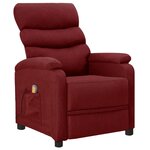vidaXL Fauteuil de massage Rouge bordeaux Tissu