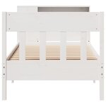 vidaXL Lit bibliothèque sans matelas blanc 90x200cm bois de pin massif