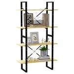 vidaXL Bibliothèque à 4 niveaux 80x30x140 cm bois de pin massif