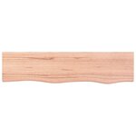 vidaXL Étagère murale marron clair 80x20x2 cm bois chêne massif traité