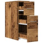 vidaXL Armoire de salle de bain étroite avec roulettes vieux bois