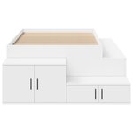 vidaXL Cadre de lit de rangement Blanc 90x190 cm