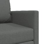 vidaXL Sofa lit 2-en-1 gris foncé 74x77x81 cm tissu