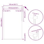 vidaXL Store enrouleur occultant blanc cassé 135x230 cm largeur tissu