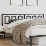 vidaXL Tête de lit métal noir 193 cm
