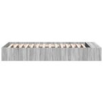 vidaXL Cadre de lit sans matelas sonoma gris 90x190 cm