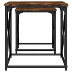 vidaXL Tables basses gigognes 2 Pièces chêne fumé bois d'ingénierie
