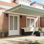 vidaXL Auvent rétractable électrique Vert et blanc 500 × 300 cm