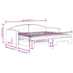vidaXL Lit de jour avec gigogne et matelas rose 90x200 cm velours