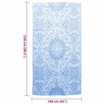 vidaXL Tapis d'extérieur ARAKIL Bleu azuré 160x230 cm PP