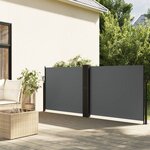 vidaXL Auvent latéral rétractable anthracite 120x1000 cm