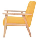 vidaXL Ensemble de canapés 3 Pièces Tissu Jaune