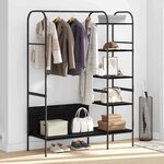 vidaXL Porte-vêtements Noir 120 x 44 x 160 cm Bois d'ingénierie