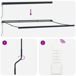 vidaXL Auvent rétractable automatique bordeaux 450x300 cm