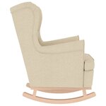 vidaXL Chaise à bascule crème 74x90x102 cm tissu
