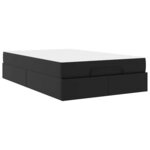 vidaXL Cadre de lit avec matelas Noir 120 x 190 cm Faux cuir