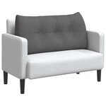 vidaXL Coussin de Dos Gris foncé 100 x 24 x 50 cm tissu