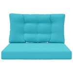 vidaXL Coussin de canapé d'extérieur 2 Pièces Turquoise Polyester