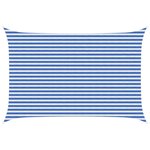 vidaXL Voile d'ombre 3 x 4 m HDPE Rectangulaire Bleu et Blanc