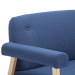 vidaXL Canapé à 2 places Tissu Bleu