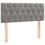 vidaXL Sommier à lattes de lit avec matelas LED gris clair 120x190 cm