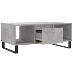 vidaXL Table basse Gris béton 90x50x36 5 cm Bois d'ingénierie