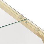 vidaXL Table basse doré acier inoxydable et verre trempé