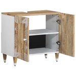 vidaXL Armoire lavabo de salle de bain bois massif de manguier
