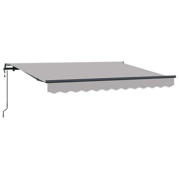 vidaXL Auvent Rétractable Gris clair 250 x 200 cm Polyester  Aluminium