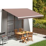 vidaXL Tissu de remplacement pour auvent Marron 4 5x3 5 m