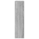 vidaXL Armoire à chaussures miroir 2 niveaux Sonoma gris 63x17x67 cm