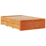 vidaXL Cadre de lit sans matelas avec tiroirs 120x190 cm bois de pin