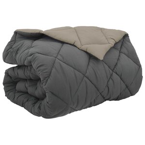 vidaXL Duvet d'hiver Gris clair et anthracite 240 x 260 cm Microfibre