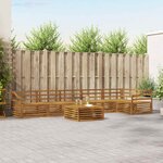 vidaXL Ensemble de canapés d'extérieur 7 Pièces Naturel
