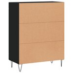 vidaXL Buffet noir 69 5x34x90 cm bois d'ingénierie