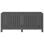 vidaXL Boîte de rangement de jardin Gris 147x68x64 cm Bois de pin