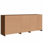 vidaXL Buffet avec lumières LED chêne marron 181 5x37x67 cm