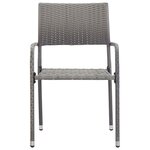 vidaXL Ensemble à manger de jardin 5Pièces Résine tressée Anthracite gris