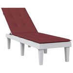 vidaXL Coussin de chaise longue rouge bordeaux mélangé (75+105) x 50 x 4cm