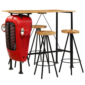 vidaXL Meuble de bar 5 Pièces Bois massif de manguier 120x60x107 cm