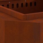 vidaXL Foyer sans fumée Marron 38 x 38 x 51 cm Acier patiné