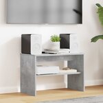 vidaXL Meuble TV Gris béton 60 x 30 x 40 cm Bois d'ingénierie