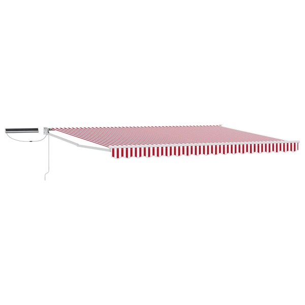 vidaXL Auvent rétractable électrique Rouge et Blanc 4 5 × 3 m