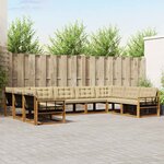 vidaXL Ensemble de canapés d'extérieur 9 Pièces Naturel et Beige