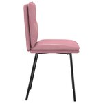 vidaXL Chaises à manger lot de 2 Rose Velours
