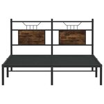 vidaXL Cadre de lit sans matelas chêne fumé 137x190 cm bois ingénierie