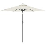 vidaXL Parasol de jardin avec mât en acier blanc 225x225x212 cm