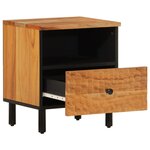 vidaXL Table de chevet 40x33x46 cm Bois d'acacia massif