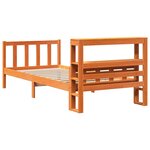 vidaXL Cadre de lit avec tête de lit cire marron 90x190 cm bois de pin