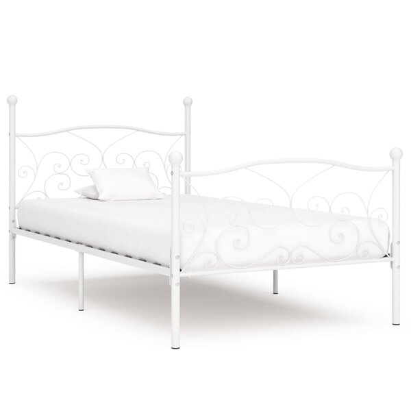 vidaXL Cadre de lit sans matelas avec sommier à lattes métal 100x200cm